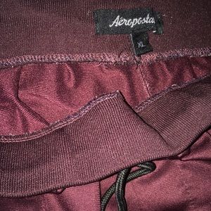 Aeropostale burgundy track pants